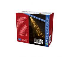 Konstsmide 3862Â âÂ 800/Micro LED catena luminosaCluster/per esterno (IP44)/con 8Â funzioni, unitÃ di controllo E FUNZIONE DI MEMORIA/768Â bernsteinfarbenen diodi/36Â V Trasformatore da esterno/cavo nero