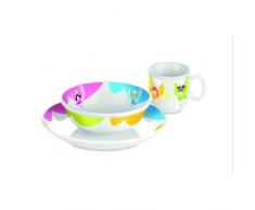 Tescoma - Set di stoviglie per Bambini (Piatto, Ciotola e Tazza), Motivo: Fatine