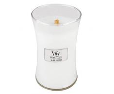 Woodwick Line Basic Large Candela Island Coconut, Cera, Blu, 10x10x18 cm, 4 unitÃ