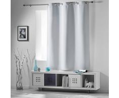 Douceur d interno tenda a occhielli poliestere 140 x 180 cm, ceramica, Bianco, 140x1x180 cm