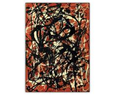 Artopweb Pannelli Decorativi Pollock Free Form Quadro, Legno, Multicolore, 60x1.8x83 cm