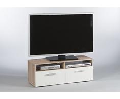 Stella Trading Rana TV - Mobile Basso in Rovere Sonoma/Bianco