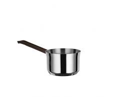 Alessi edo | PU105/16 - Casseruola a Manico Lungo in Acciaio Inox, Manico in Acciaio Inox con Rivestimento in PVD, Marrone