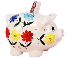 Sunny Toys 11952 - Salvadanaio a porcellino in Porcellana, ca. 23 cm, con Serratura