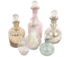 Ian - Bottiglie in vetro Snow Lustre/ Foiled, Set di 6