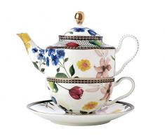Maxwell & Williams Teas & Cs 1 teiera e Tazza, Motivo: Contessa, Porcellana, Bianco