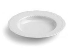 Tognana Vecchia Wienna Piatto Fondo, Porcellana, Bianco, 1 Pezzo