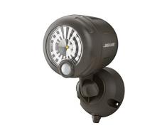 Mr. Beams, faretto a LED wireless per esterni con sensore di movimento, a batteria, 200 lm, in plastica, colore: marrone, confezione da 2, MB360XT-BRN-02-01, plastica, Brown, confezione da 1, a pile