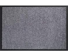 ID MAT 608005 Mirande - Tappeto zerbino in Fibre Nylon e PVC, gommato 80Â x 60Â x 0,9Â cm, Grigio, 60 x 80 cm