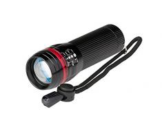 Poly Pool PP3153 Torcia LED 3 W ALU MINI Portatile Tascabile LuminositÃ 80 Lumen IP44 Con Fuoco Regolabile 3 ModalitÃ di Illuminazione