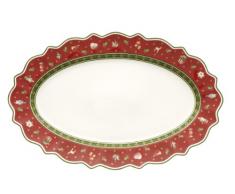 Villeroy & Boch Toys Delight Piatti da Portata (L), Ovale, Rosso, 50x31 cm