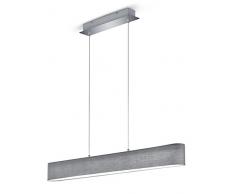 Trio Lugano Lampada a Sospensione LED, Diffusore Integriert, 18 W, Cromo, 8.5 x 100 x 150 cm