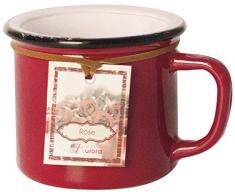 Candele DAurora Marta Candela Profumata in Vaso di Vetro Colorato con Manico, Cera, Rosa, 8.5x8.5x7 cm