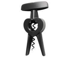 Fackelmann Cavatappi con Tagliacapsule, Acciaio, Nero