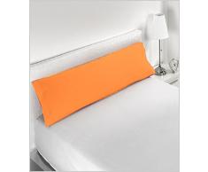 Miracle Home - Federa per Cuscino, Morbida e Confortevole, in Cotone 50% Poliestere, Arancione, 105 cm