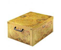 KANGURU Scatola in Cartone per Sistemazione di Abiti, Vestiti, Armadio, Casa, 32 X 42 X 21 Cm, Multicolore