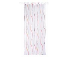 Home Fashion 48107-807 - Tenda avvolgibile con Passanti, in Voile Stampato, 245 x 140 cm, Colore: Rosso