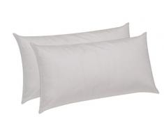 Pikolin Home - 2 x Guanciali in fibra, Fodera Antiacaro, 100% cotone, media durezza, 80 x 80 cm, altezza 18 cm. Tutte le misure