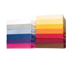 CelinaTex Lucina Baby Kids Lenzuolo Elasticizzato Lettino Letto per Bambini Cotone 3er-Set 60x120-70x140 cm Arancione