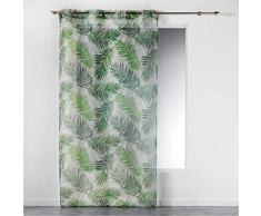 Douceur dIntÃ©rieur Tenda con Occhielli, 140 x 240 cm, in Voile Stampato, Colore: Verde Paradiso