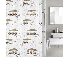 Kleine Wolke - Tenda per doccia Eulen con motivo Gufi in poliestere di alta qualitÃ , larghezza 180 cm x lunghezza 200 cm
