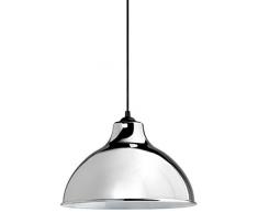 Mathias 3160195 SFB Tilio - Lampada a sospensione, 28 W, E27, 230 V, diametro 28 cm, altezza 17,5 cm, Metallo, argento, E27, 28 wattsW 230 V