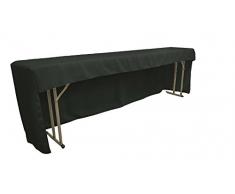 LA Linen Open Back Popeline Lenzuolo tovaglia per tavoli Classroom, Poliestere, Black, 183 x 45.7 x 0.2 cm