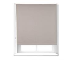 Relaxdays Tende a Rullo Termiche, Tenda Oscurante con Staffa per Il Montaggio e Catenella, Stoffa 160x116 cm, Marrone, Poliestere, Alluminio, plastica, 160 x 120 x 4,5 cm