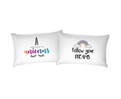 Italian Bed Linen Coppia Federe Stampa Digitale, Printed 38, 52 x 82 cm