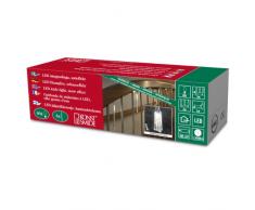 Konstsmide 2760-103 / Tenda di luci LED 6 bacchette effetto neve luccicante / 60 diodi bianco caldi/a batteria sino a 130h / cavo trasparente