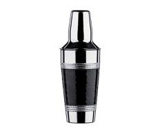 Premier Housewares 0507786 Cocktail Shaker in Acciaio Inossidabile Effetto Martellato Banda Nera
