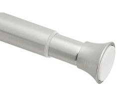 AmazonBasics Bastone per tenda da doccia e da porta, lunghezza regolabile, Nichel, 1,37-2,28 m