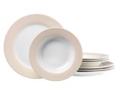 Ritzenhoff & Breker 596649 - Servizio da tavola 8 Pezzi Doppio, Colore: Crema