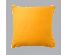 Linder Fodera per Cuscino Tinta Unita, Cotone, Giallo, 40x40 cm