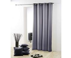 Douceur d interno tenda a occhielli metallo 140Â x 280Â cm uni Essentiel, Poliestere, Beton, 280Â x 140Â cm