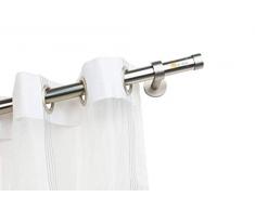 InCasa Bastone per Tende Ø maggiorato 28 mm Senza Anelli, L. 260 cm. in Acciaio Satinato – Completo