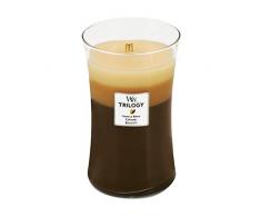 WoodWick Trilogy candela profumata a clessidra grande con Pluswick Innovation, Dolci al caffè