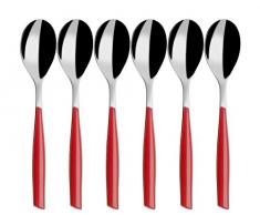 BUGATTI Set 6 cucchiai Moka Glamour Rosso