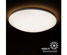 Briloner Leuchten Plafoniera a LED da soffitto â Design con Stelle, 24 Watt, 2400 Lumen, Luce Bianca Neutra 4000 K W