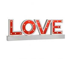 WeRChristmas - Specchio Xmas Sign, decorazione natalizia con base in legno, Legno, White, 38 x 3.5 x 12.5 cm
