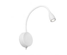 Faro 41019 - LOKE LED Lampada da parete lettore bianca, alluminio, bianco