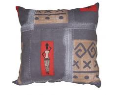 OLIBO Cuscino Bombato, Disegno Africa Etnico Patchwork