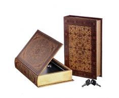 BAKAJI Cassaforte Cassetta di Sicurezza Finto Libro Arabo 2 Chiavi 16x24x5cm Security Book Protezione Proteggere Cassa