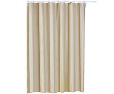 MSV 140.032 Tenda della Doccia, plastica, Beige, 180 x 200 x 0,1 cm