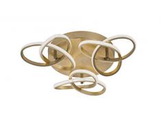 WOFI - Lampada da soffitto, per interni, dorata, in plastica, 39 W