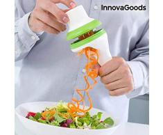 InnovaGoods Affetta Verdure a Spirale 3Â in 1, Acciaio Inox, Bianco/Verde, 9Â x 9Â x 21Â cm