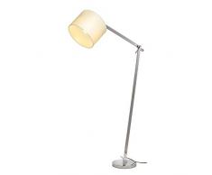 SLV Lampada a stelo tenora FL 1, max. 60Â W, E27, cromato, paralume bianco 156031