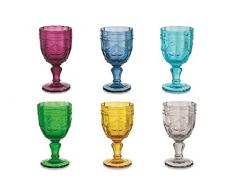 Villa dâEste Home Tivoli 2191709 Syrah Set 6 Calici Vino, Vetro, Multicolore