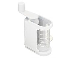 KitchenCraft Grattugia per Formaggio in Plastica, Acciaio Inossidabile, Bianco, 10 cm x 14.5 cm