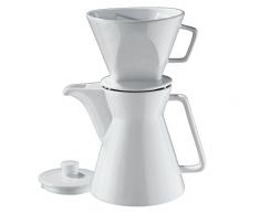 Cilio 106060Â - Caffettiera Vienna 1 l con Filtro, Misura: 4, in Porcellana, Bianco, 29Â x 14Â x 17Â cm
